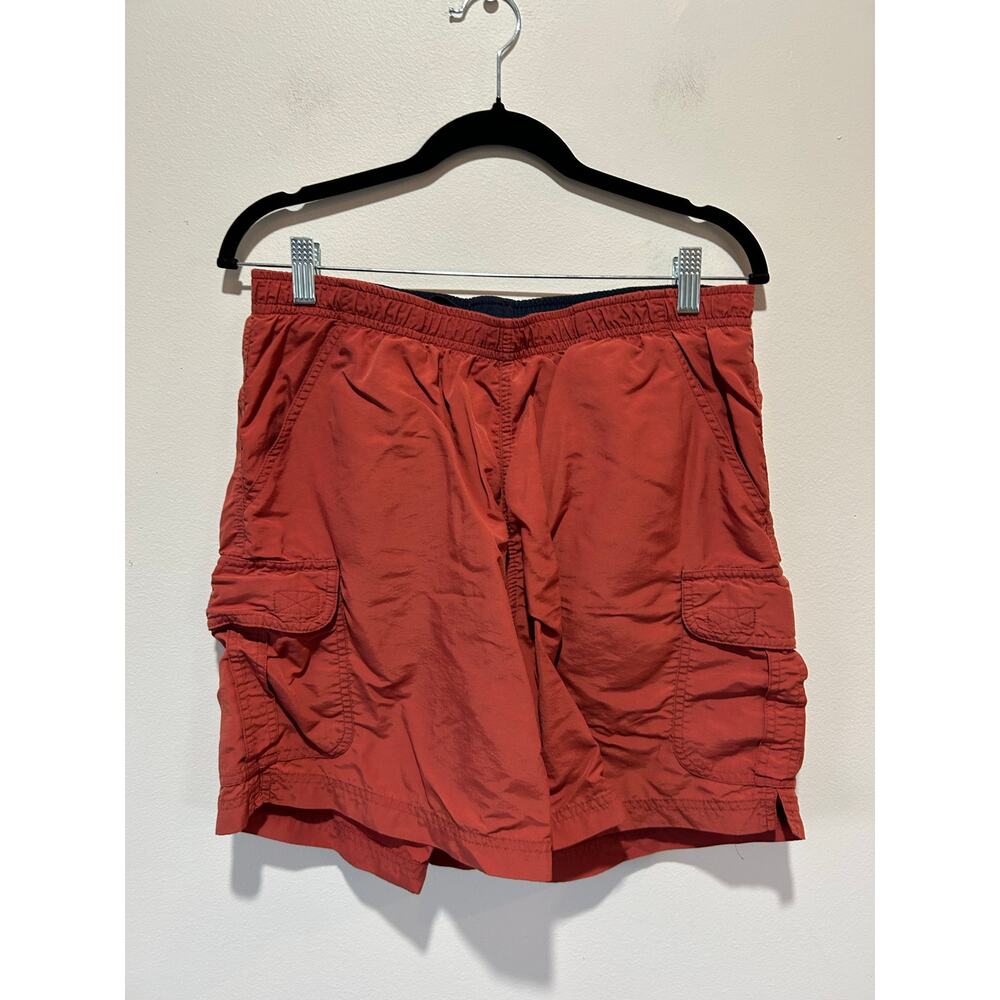 Vintage LL Bean red shorts mens M small stain lightweight cargo